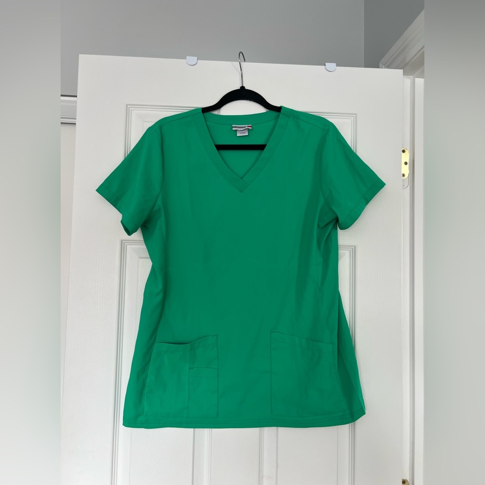 White Cross Emerald V-Neck Scrubs top M